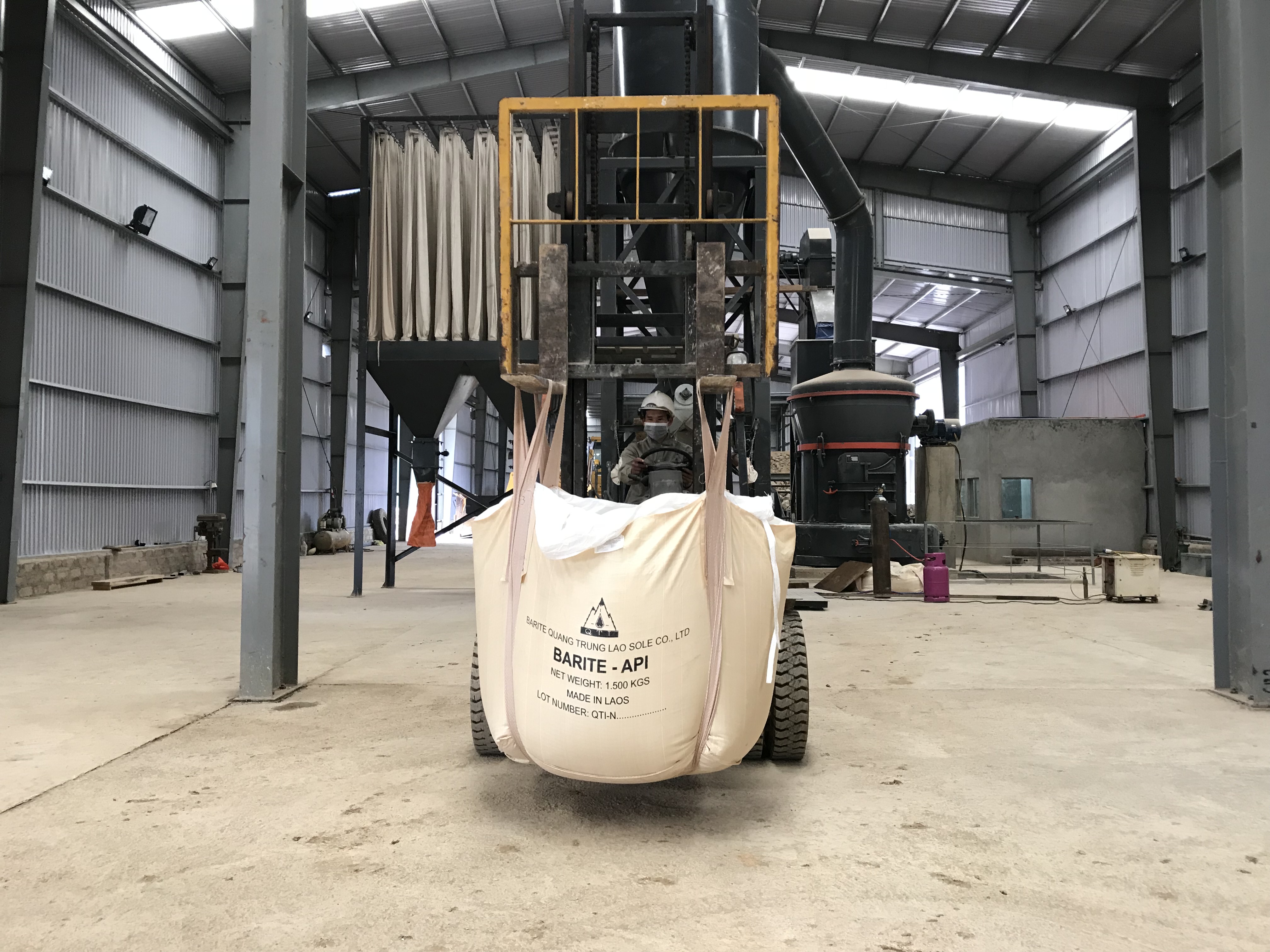 Production line inspection and test at Noong Ma mine, Laos