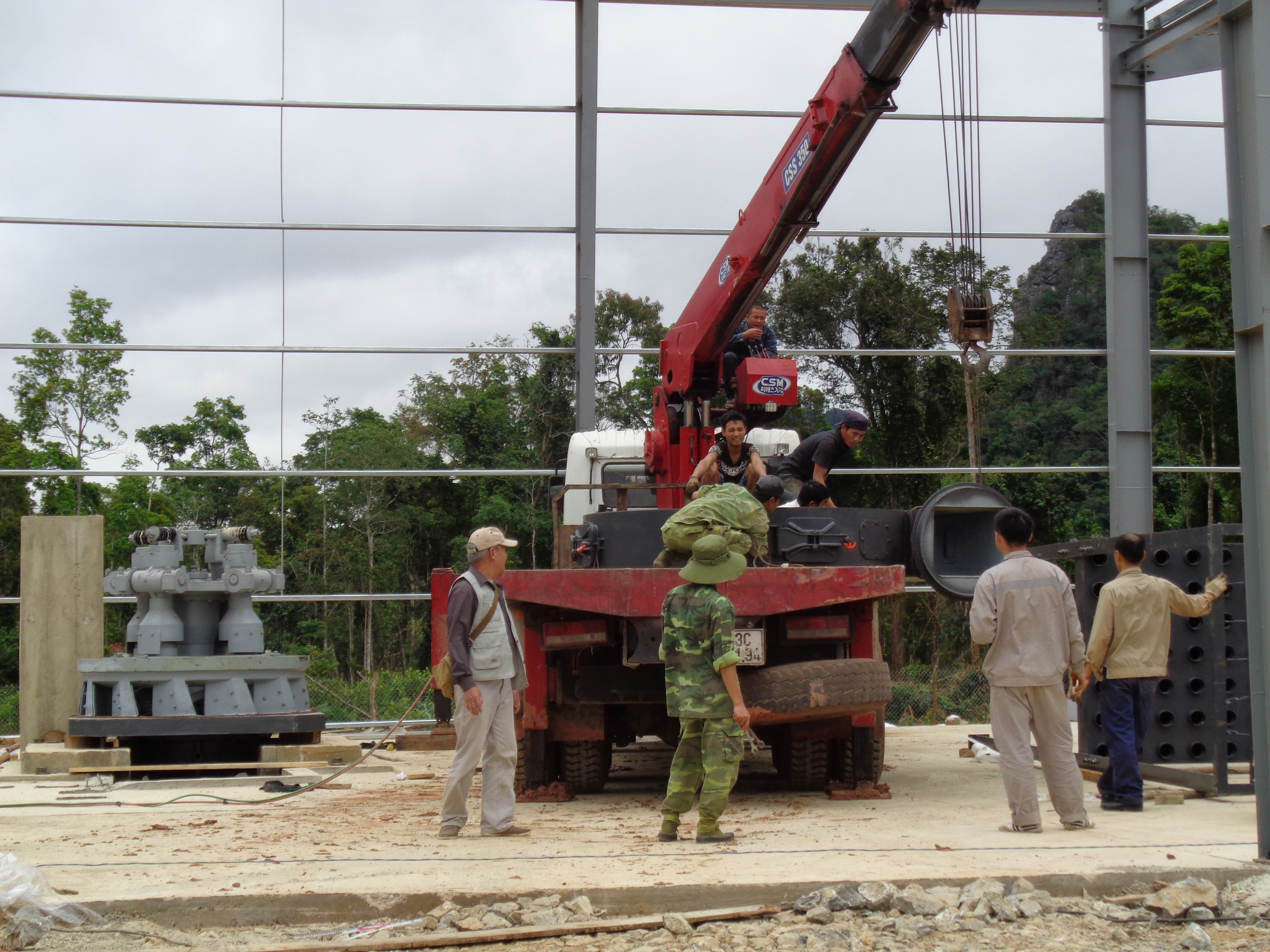 The process of mine and Barite processing plant construction